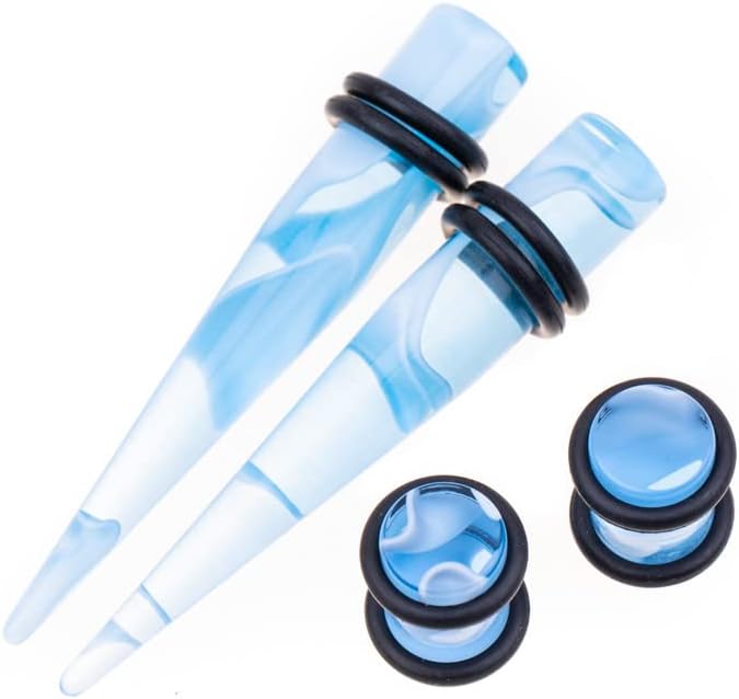 Memsion Ear Stretching Kit 50 Pieces 14Gauges-00Gauges Earrings Piercing Kit - Image 2